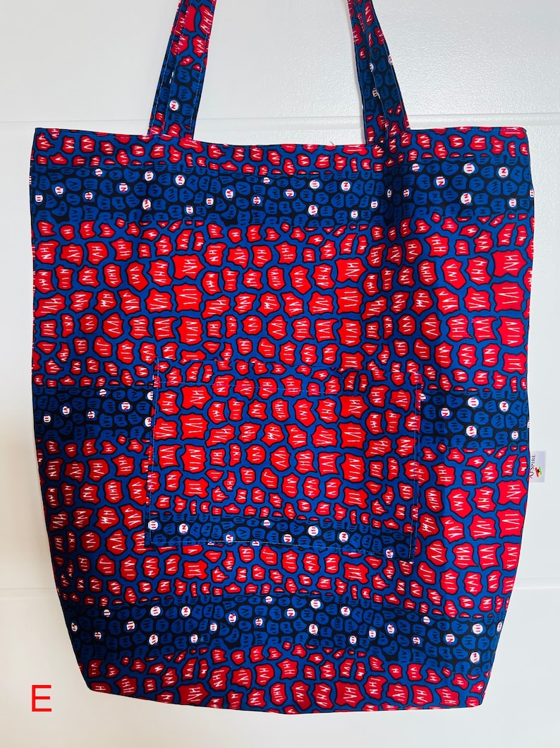 African Print Ankara Fully lined Tote bags image 5