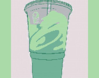 Taco Bell Baja Blast-inspirerat korsstygnsmönster | PDF digital nedladdningsdiagram
