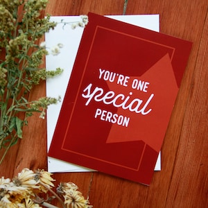 You&#39;re One Special Person | Friendship Card