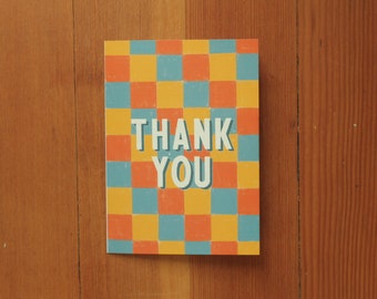 Thank You Checkered | Greeting Card