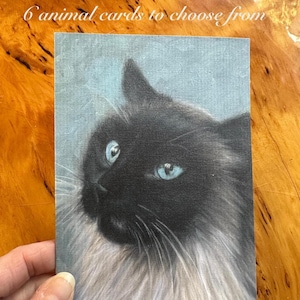 Cartes d'art animalier, Cartes de voeux, Carte vierge, Toutes les occasions, Carte d'anniversaire, Amoureux des animaux, Artiste canadien, Taille d'enveloppe A6, retrait sur place