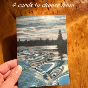 Cartes d'art du paysage, Cartes de voeux, Vierges, Toutes les occasions, Carte d'anniversaire, Amoureux du lac, pilotes, artiste canadien, Enveloppe A6, retrait sur place,