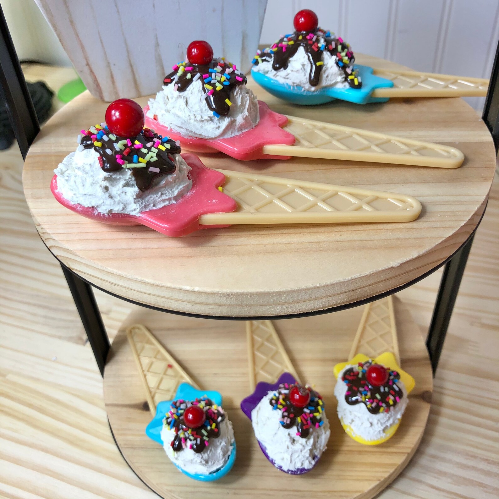 Faux Ice Cream Scoop Fake Ice Cream Birthday Party Decor Etsy