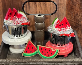 Fake Watermelon, Watermelon Tiered Tray Decor