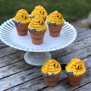 Fake Bee Cupcakes, Honey Bee Cupcakes, Bee Decor, Bee Tiered Tray Decor, Kitchen Bee Decor