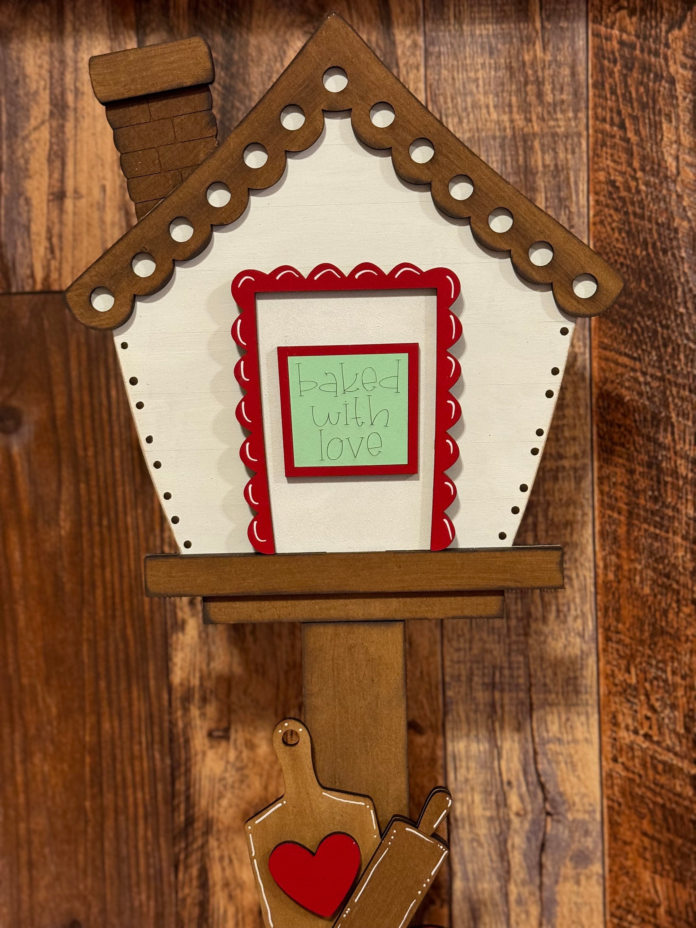 Birdhouse Wood Sign, Baking for the Birdhouse Interchangeable, Jadeite ...