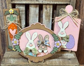 Easter Tiered Tray Sign, Easter Decor, Easter Wood Signs for Tiered Trays