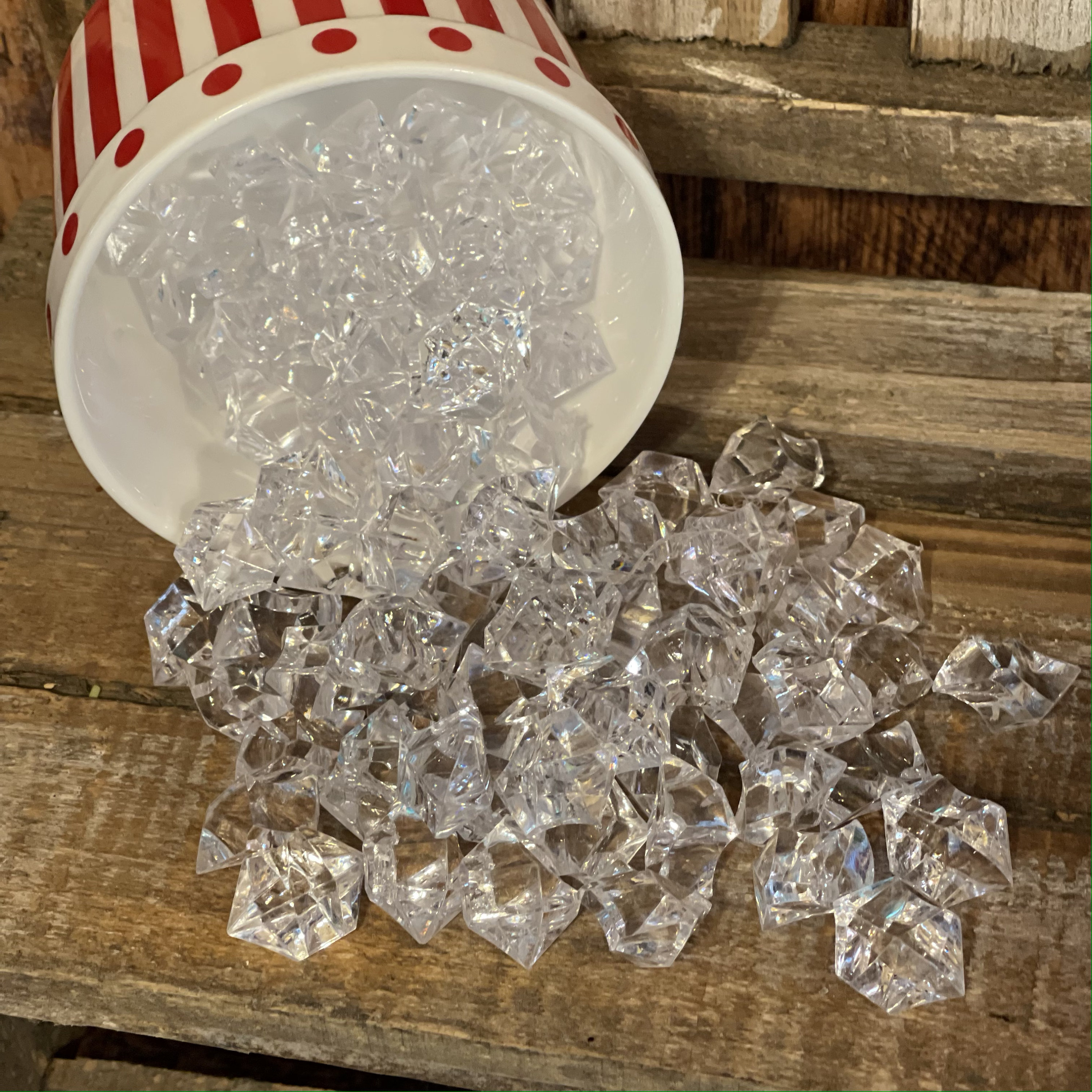 Acrylic Ice Cubes, Clear Fake Ice Cubes For Bar Decoration, Vase Fillers,  Photography Props (30pcs-30mm) 30mm