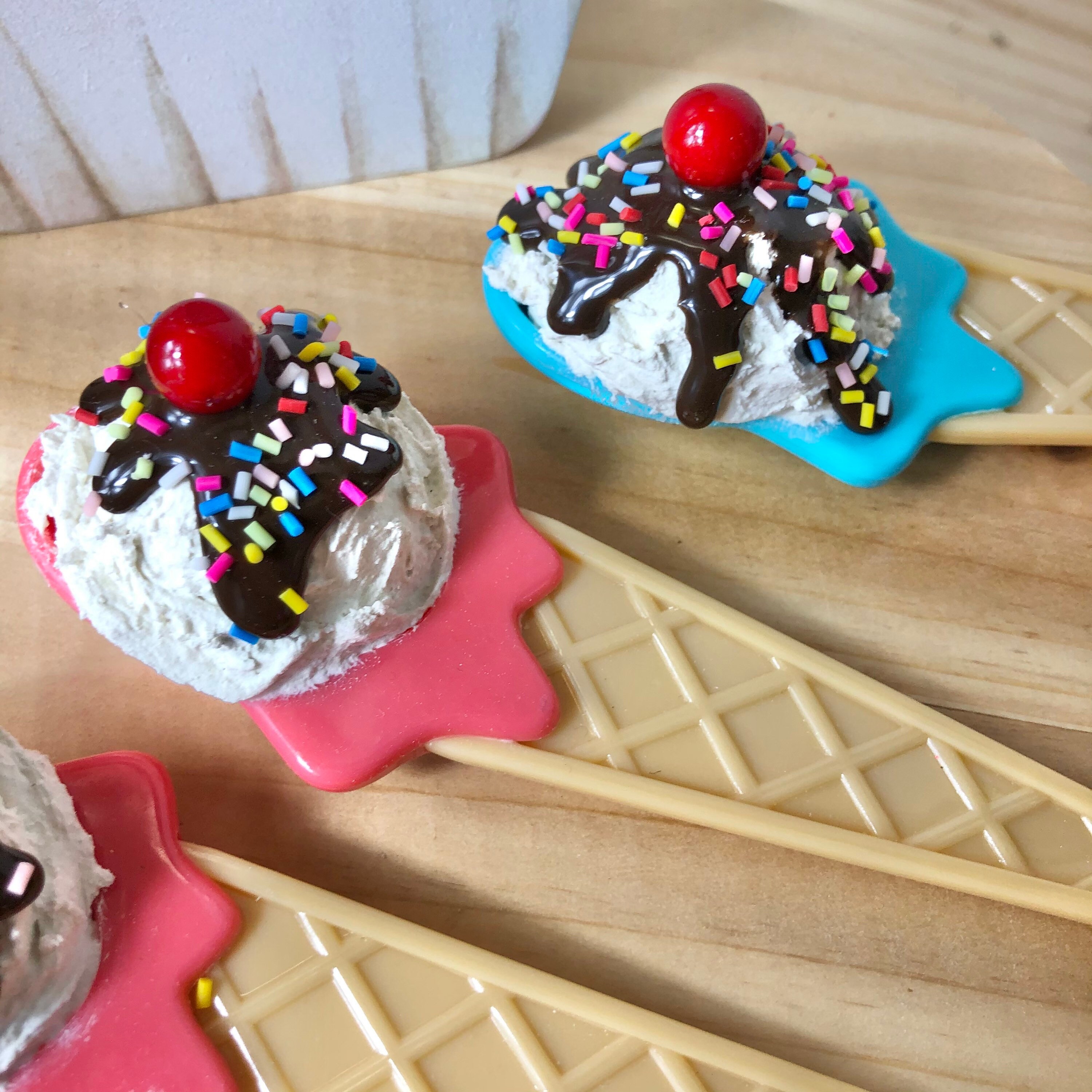 Faux Ice Cream Scoop Fake Ice Cream Birthday Party Decor Etsy