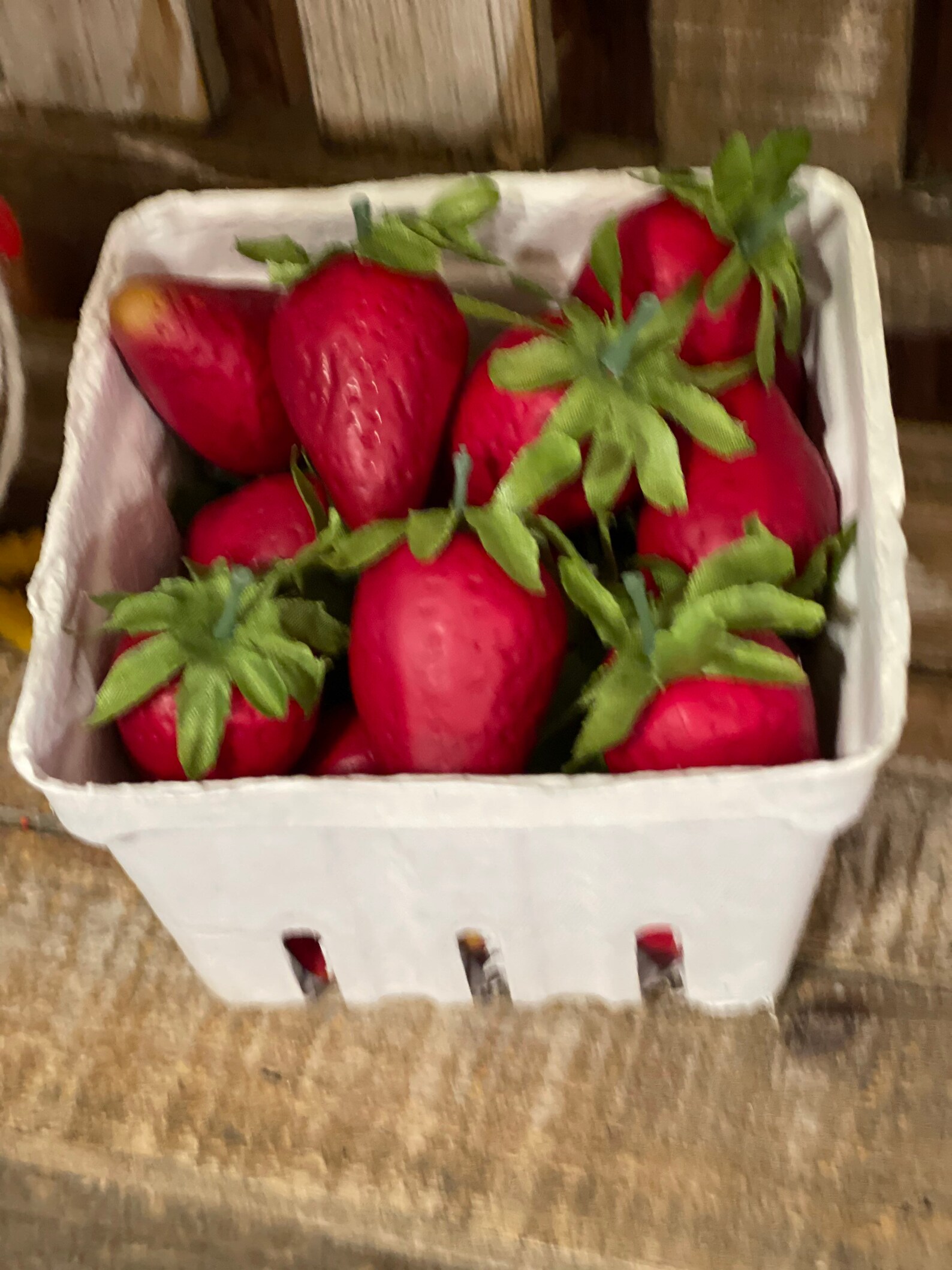 Set of 6 Faux Strawberries Fake Strawberries Kitchen Decor Etsy