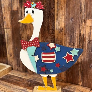 DIY Wood Interchangeable Goose, DIY Wood Goose, Patriotic Attachment for Wood Goose, Goose Home Decor, Front Porch Goose