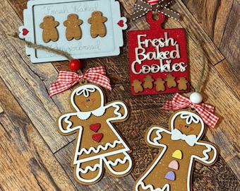 DIY Décorations de Noël en bois de biscuits, Décorations d'arbre de Noël, Décorations des fêtes, Décorations de biscuits, Décorations de Noël en pain d'épice