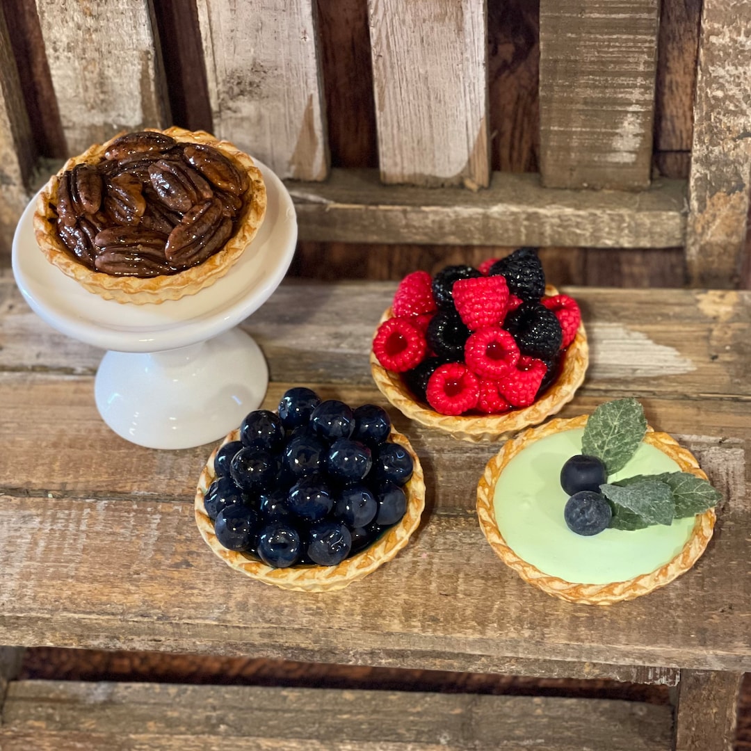 Fake Pie, Fake Key Lime Pie, Fake Pecan Pie, Fake Raspberry Fake Blueberry Pie, Tiered Tray