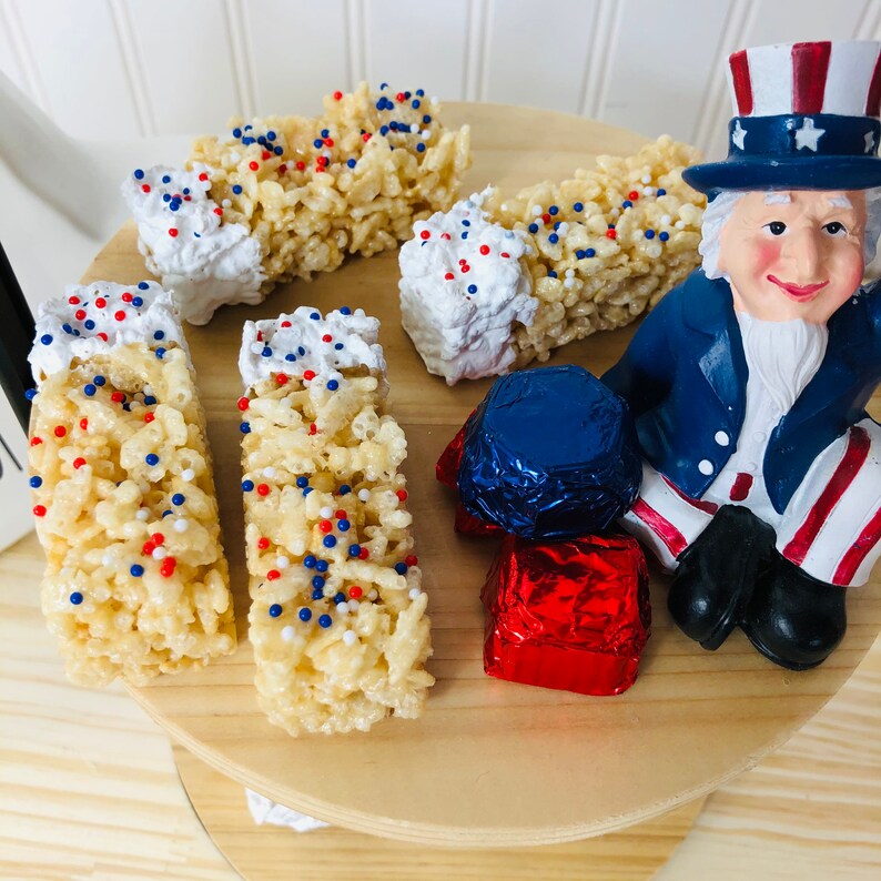 Fake Rice Krispies Patriotic Rice Krispies 4th of July Rice Etsy