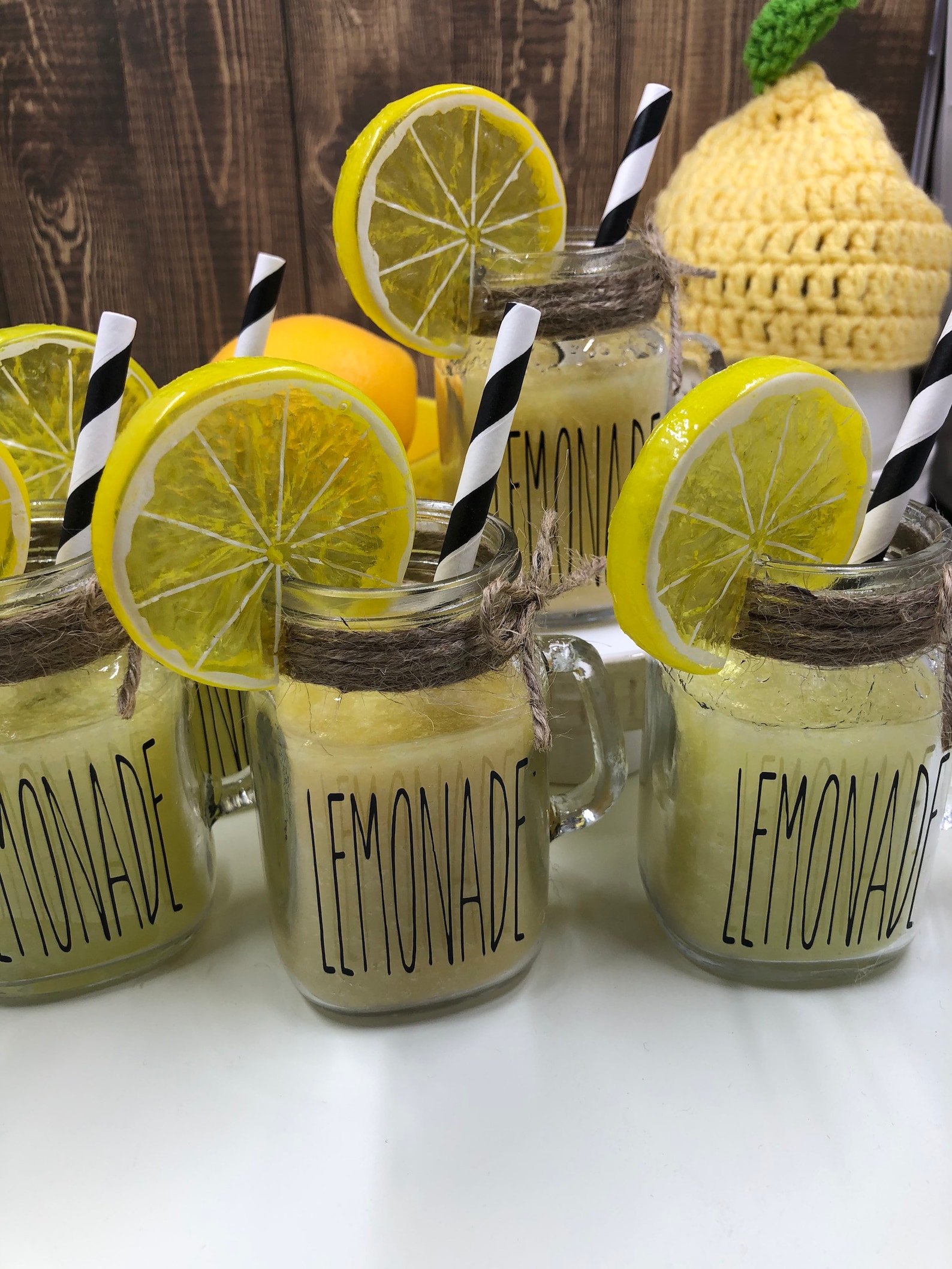 Fake Lemonade Summer Decor Summer Drinks Faux Drinks Etsy
