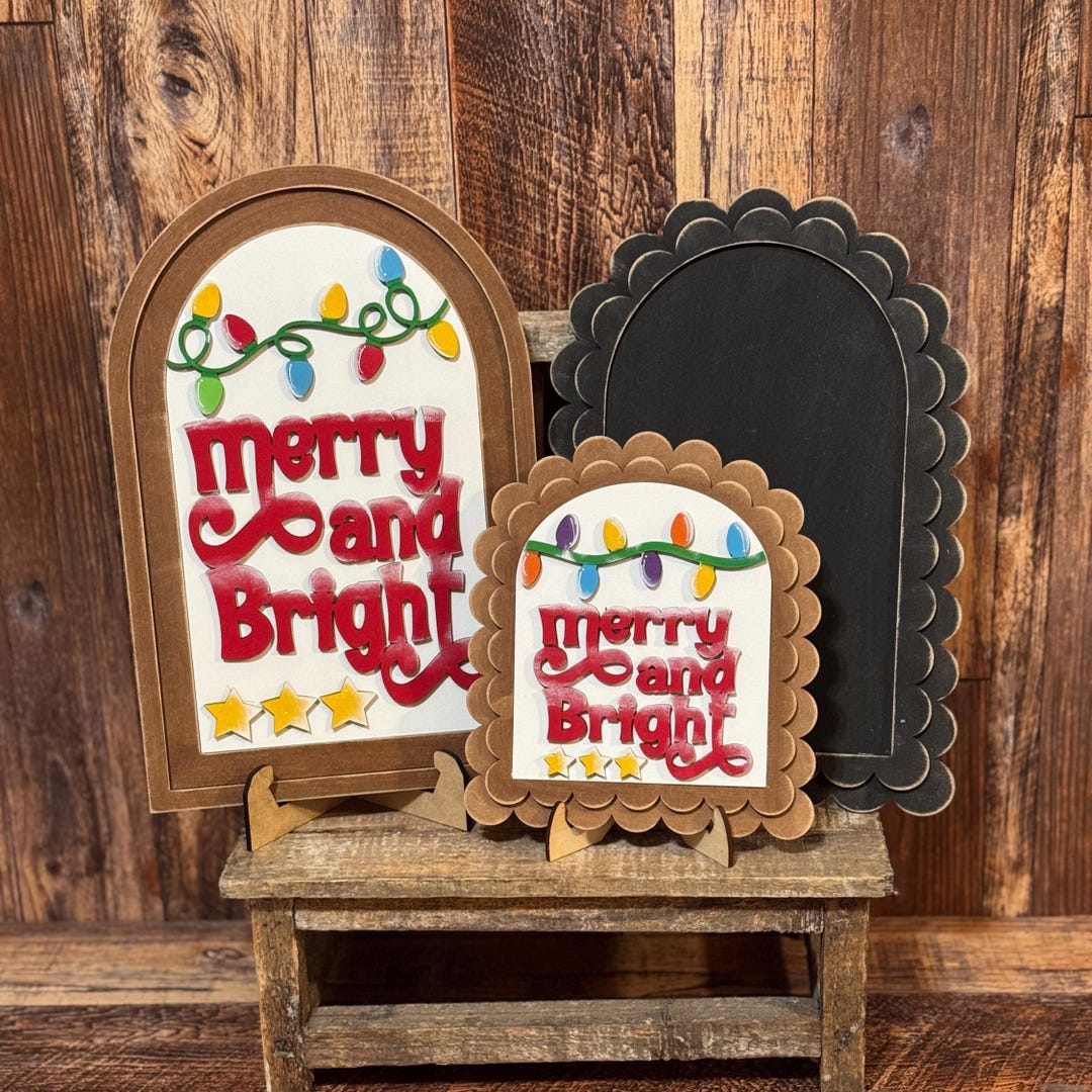 Large & Small Interchangeable Arch Signs for Boho Frames, Christmas ...