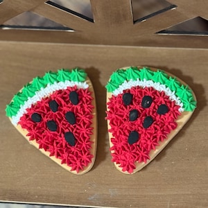 Set of 2 Fake Watermelon Cookies, Watermelon Decor, Tiered Tray Decor, Watermelon Decor for Tiered Tray, Foam Clay Watermelon Cookies