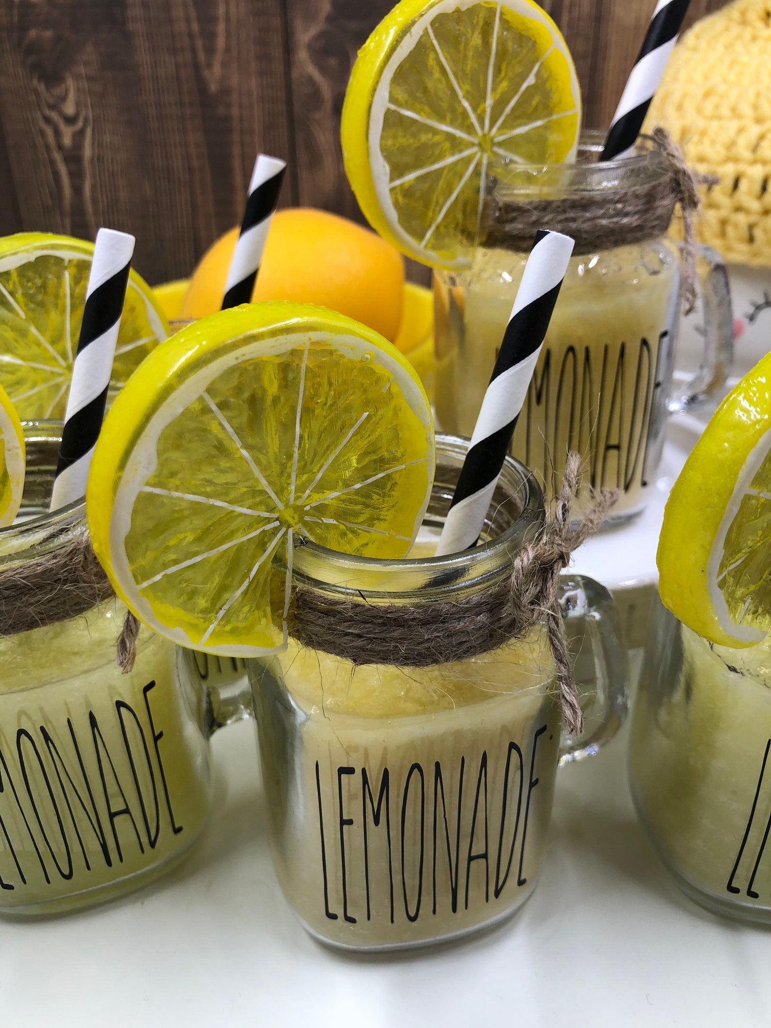 Fake Lemonade Summer Decor Summer Drinks Faux Drinks Etsy