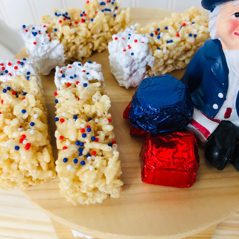Fake Rice Krispies Patriotic Rice Krispies 4th of July Rice Etsy