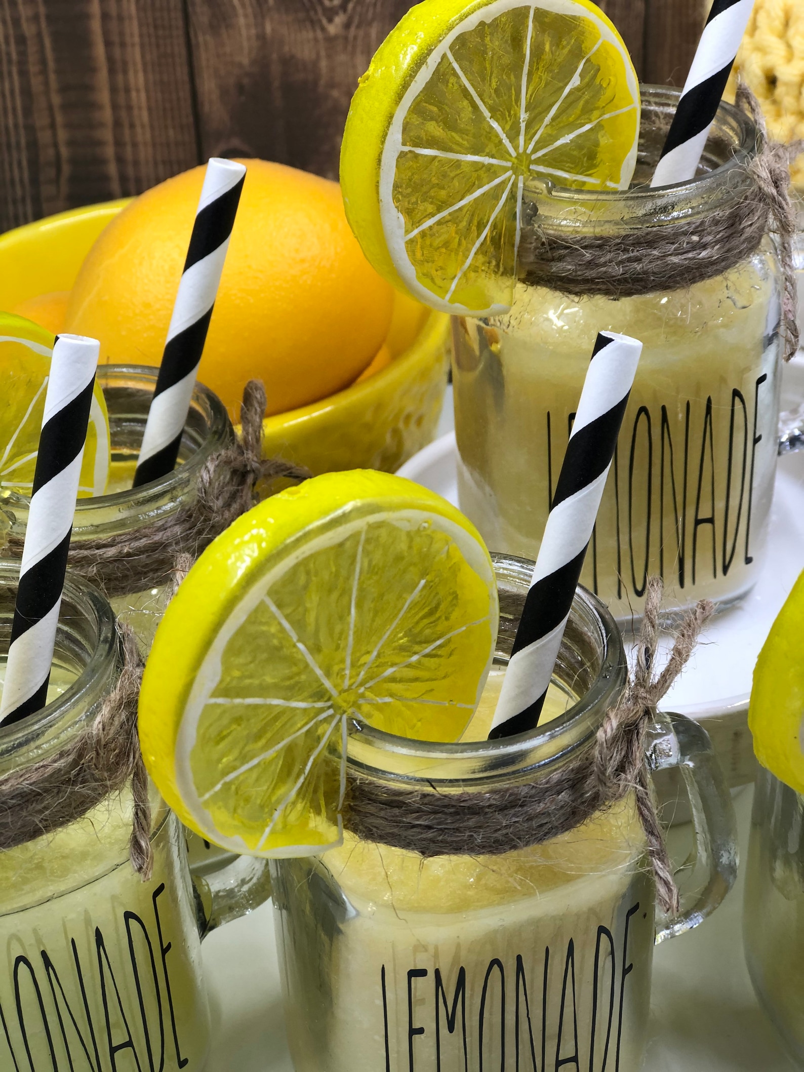 Fake Lemonade Summer Decor Summer Drinks Faux Drinks Etsy