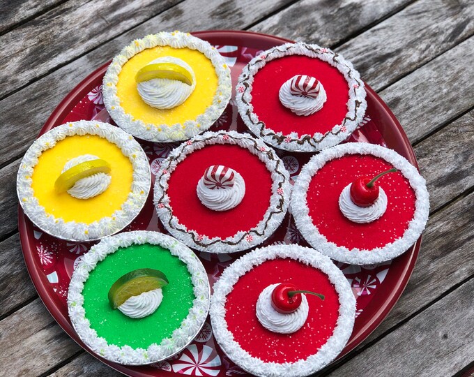 Fake Mini Pies, Fake Bake Pies, Fake Lemon Pie, Fake Key Lime Pie, Fake Sweets, Photo Props Etsy
