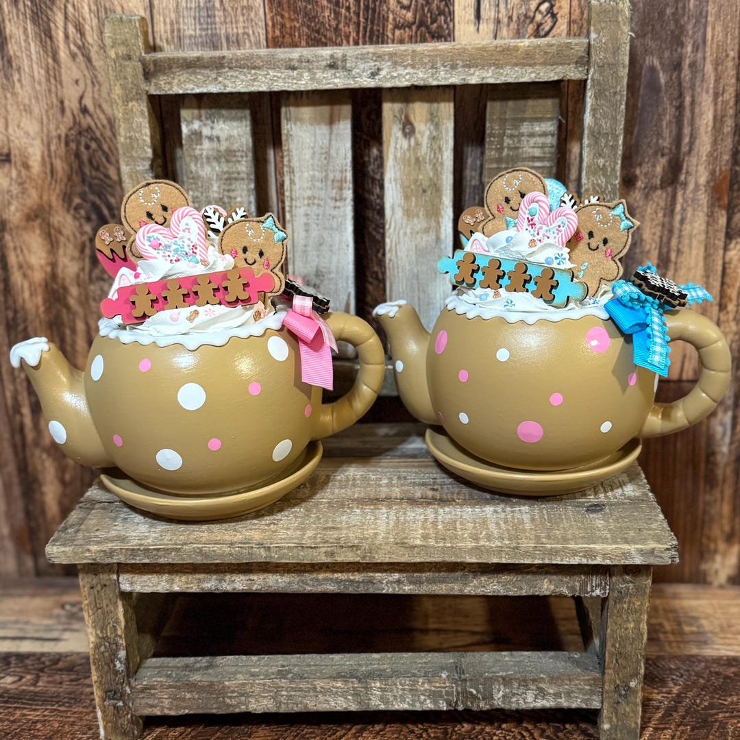 Gingerbread Tea Pot, Gingerbread Decor, Gingerbread Christmas Home ...