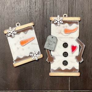 Set of 2 Smores Ornaments, Smores Ornaments, S'mores Tiered Tray Decor, Wood Signs for Tiered Trays