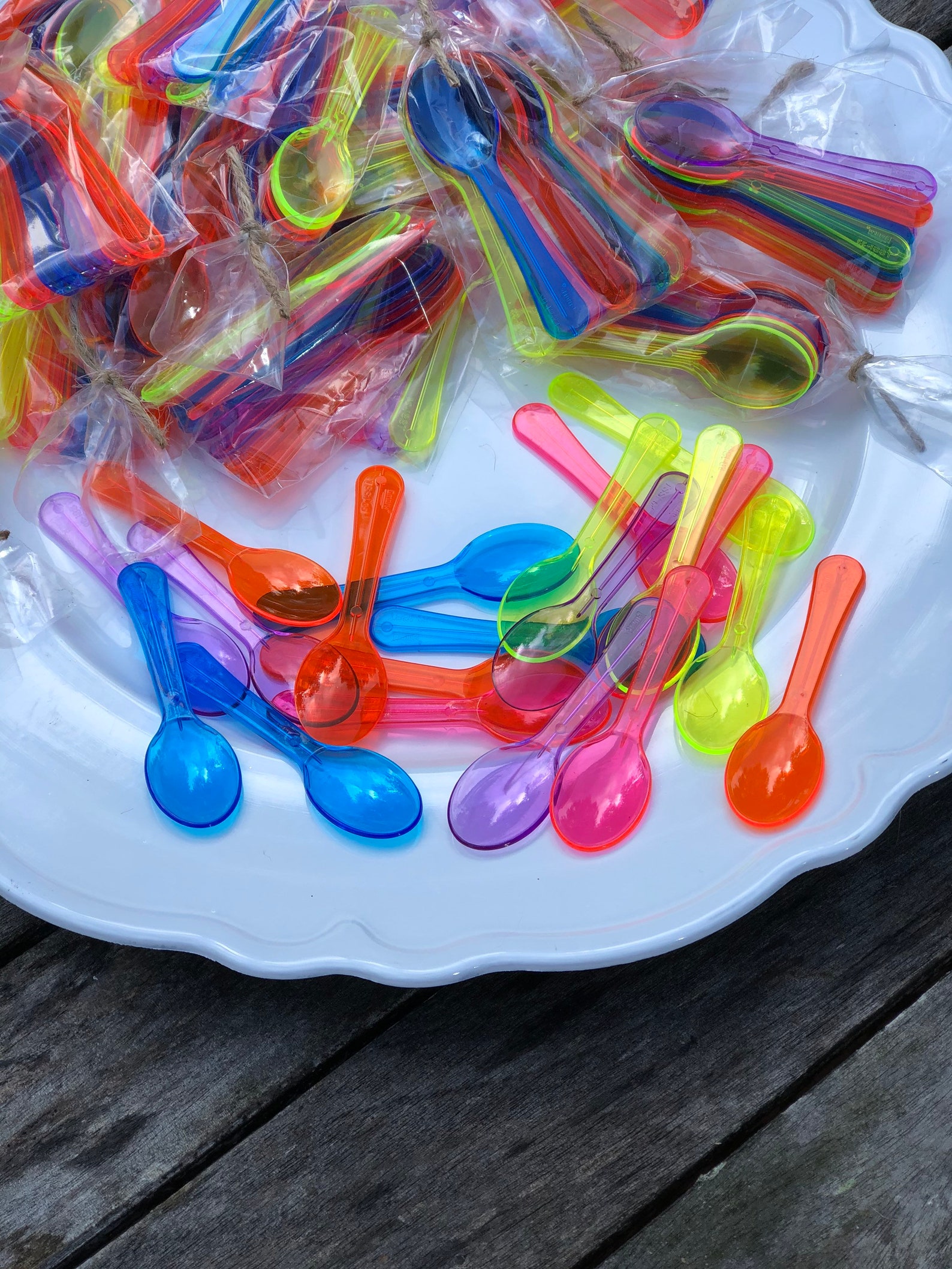 Mini Plastic Spoons Birthday Party Decor Ice Cream Party Etsy
