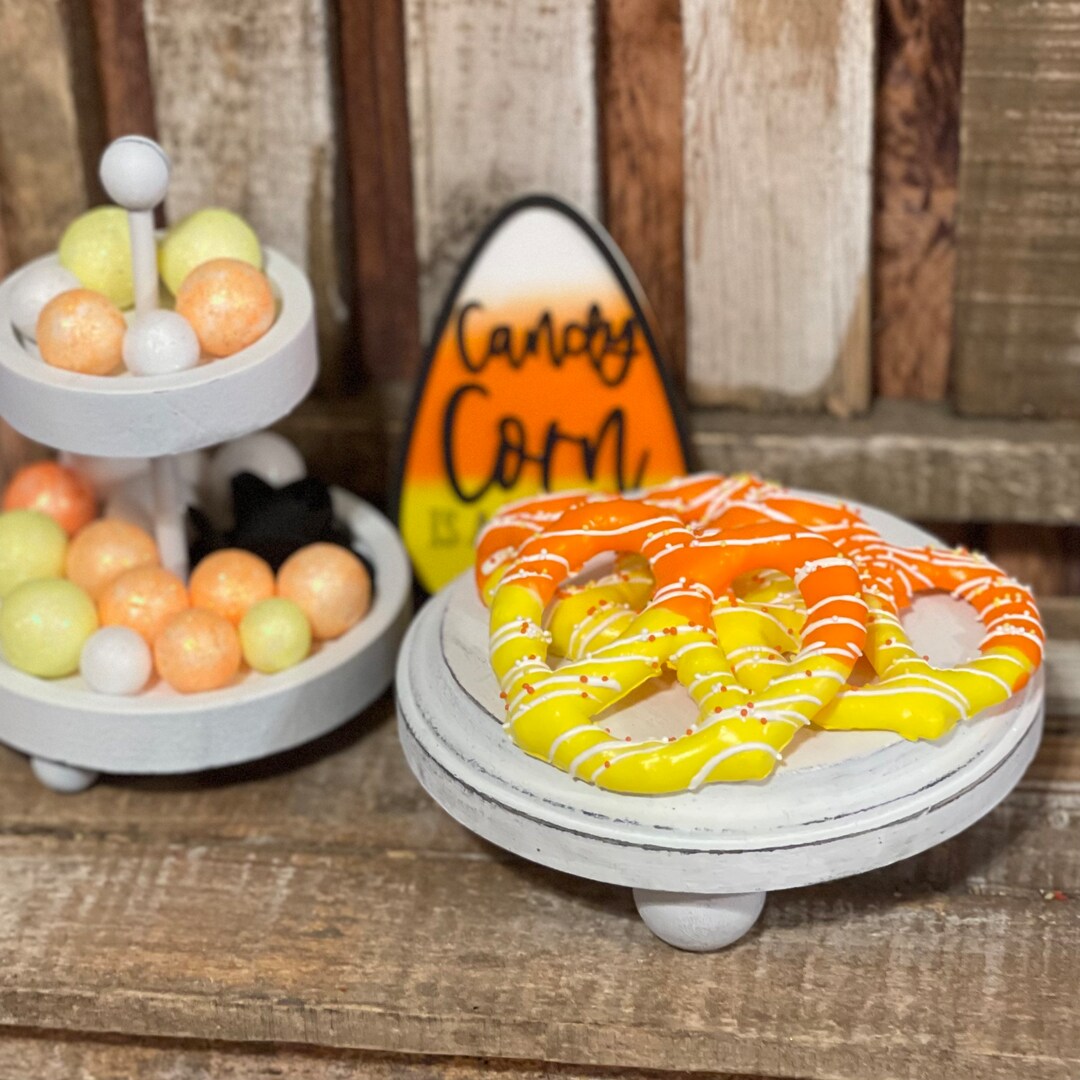 Fake Pretzels, Fake Candy Corn Pretzels, Candy Corn Decor, Halloween ...
