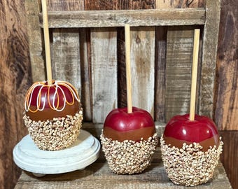 Faux Red Candy Apple, Faux Caramel Apple, Caramel Apple, Fair Food, Caramel Red Apple