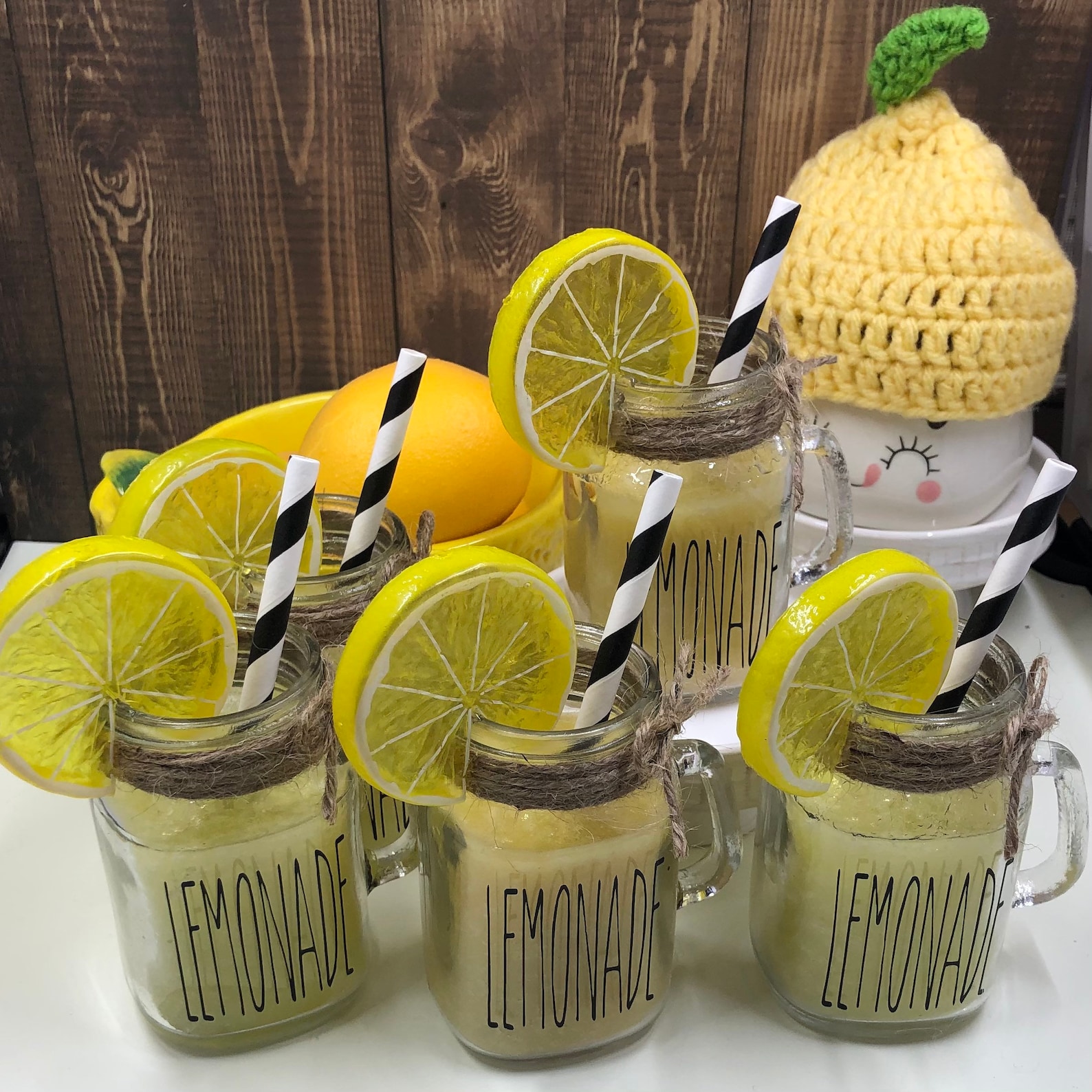Fake Lemonade Summer Decor Summer Drinks Faux Drinks Etsy