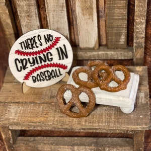 Fake Pretzels, Baseball Decor, Baseball Tiered Tray Decor