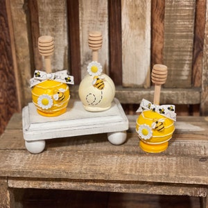 Fake Bee Cake Pops, Fake Bee Cakesicles, Bee Decor, Fake Cakesicle, Bee Tiered Tray Decor