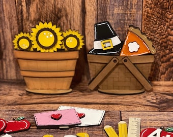 Mini Basket Insert, DIY Wood project, Tiered Tray Decor, DIY Interchangeable Insert and Basket, DIY Paint Kit
