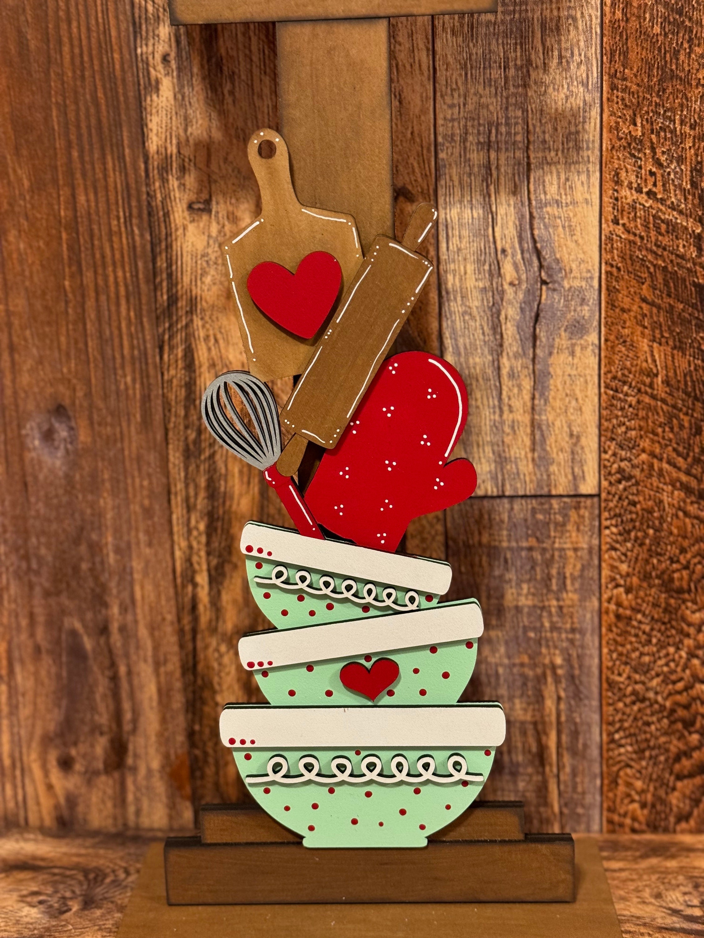Birdhouse Wood Sign, Baking for the Birdhouse Interchangeable, Jadeite ...