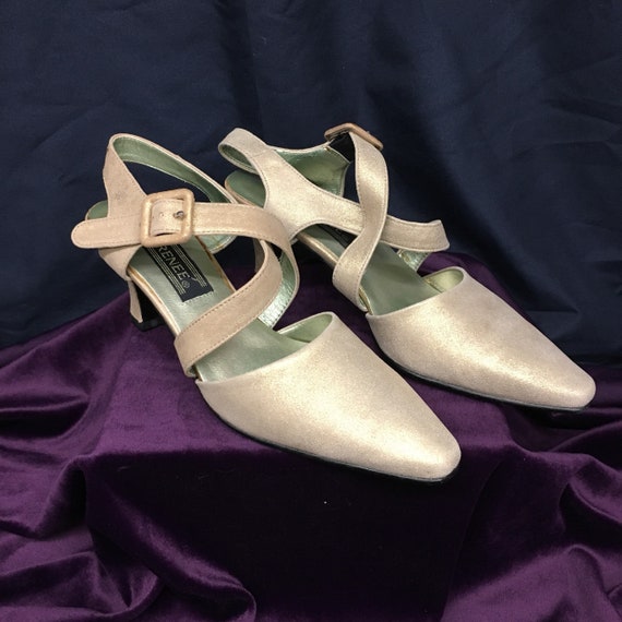 j renee gold dress shoes