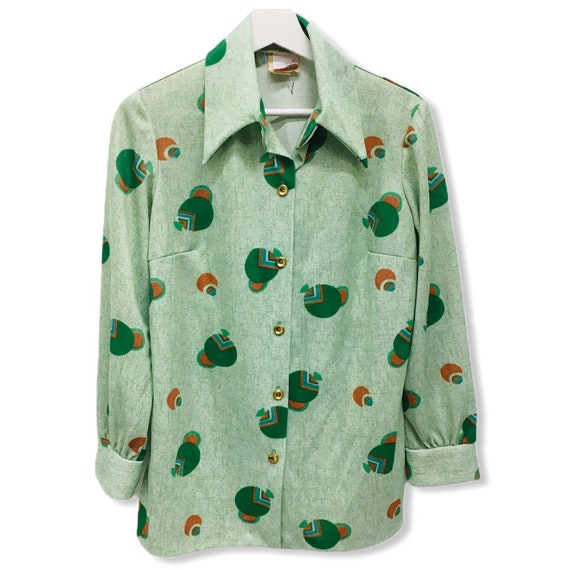 Vintage Groovy Polyester Shirt - Aldens Fasions Al