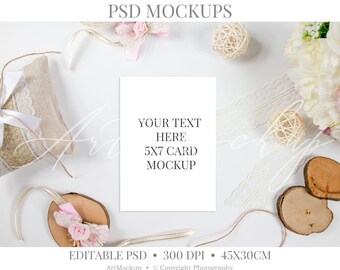 Download Rustic Wedding Invitation Mockup Pink Blush Bloom Roses Flowers Pearl Floral Mockup Editable Psd Modern Original Mockup Ms31 Free Psd Mockups Templates Apparel And Stationery PSD Mockup Templates