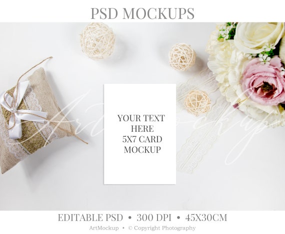 Download Free Rustic Wedding Invitation Mockup Pink Blush Bloom Roses Flowers Psd Free Psd Mockups Free Apparel PSD Mockup Templates