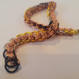 Bear LGBTQIA pride gay flag chainmail bracelet jewelry