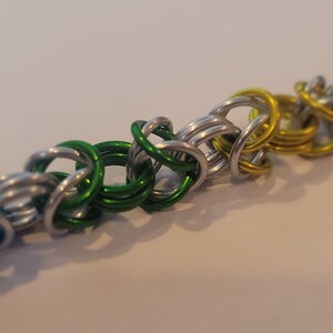 Rainbow LGBTQIA pride flag chainmail bracelet jewelry