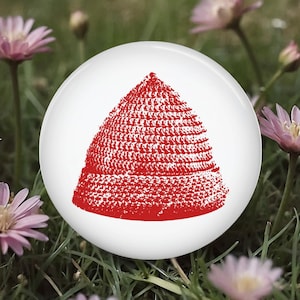 Norwegian Red Protest Hat Button, Pin, Magnet, Resistance, Activist, Political Resist image 1