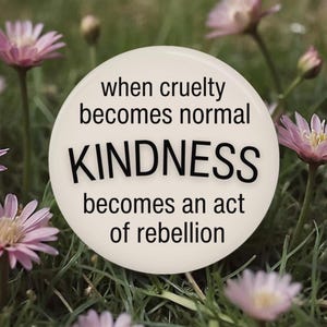 Kindness Button, Protest Pin, Don't be Cruel Magnet, Be Kind,