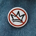 No Kings Button, Pin, Magnet, Floral, Flowers, Gift for her, Humanitarian, Resistance, Activist, Political, crown