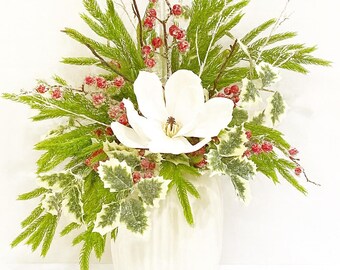 Magnolia Centerpiece, Christmas Decor Indoor