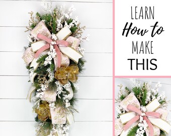 How To Make A Valentine’s Day Swag, DIY Valentine Wreath Tutorial, How To Wreath Video, Step By Step Wreath Tutorial, DIY Wreath Guide