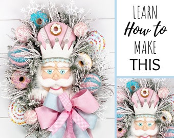 How To Make A Nutcracker Christmas Wreath, DIY Christmas Wreath Tutorial, How To Wreath Video, Do It Yourself Wreaths, DIY Wreath Guide