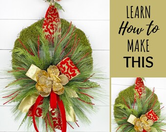 Learn How To Make A Floral Valentine Wreath, DIY Valentine’s Day Wreath Tutorial, DIY How To Wreath Video, Tutorial for Wreath, Wreath Guide