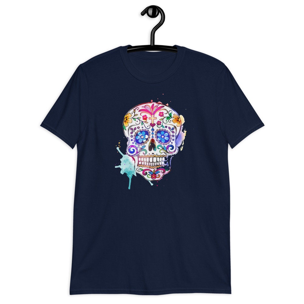 Sugar Skull Shirt Halloween Skull T-shirt Ladies Women's - Etsy