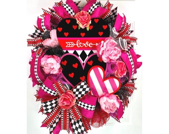 Valentines Wreath Love Wreath Valentines Decor Valentines Decorations Valentine Wreath Heart Wreath for Front Door Valentines Gift for Her